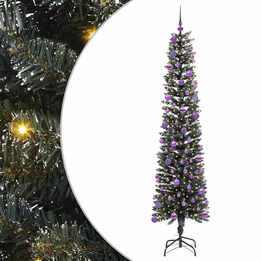 Sapin de Noël artificiel Vert 240 cm PVC, plastique et acier - 2