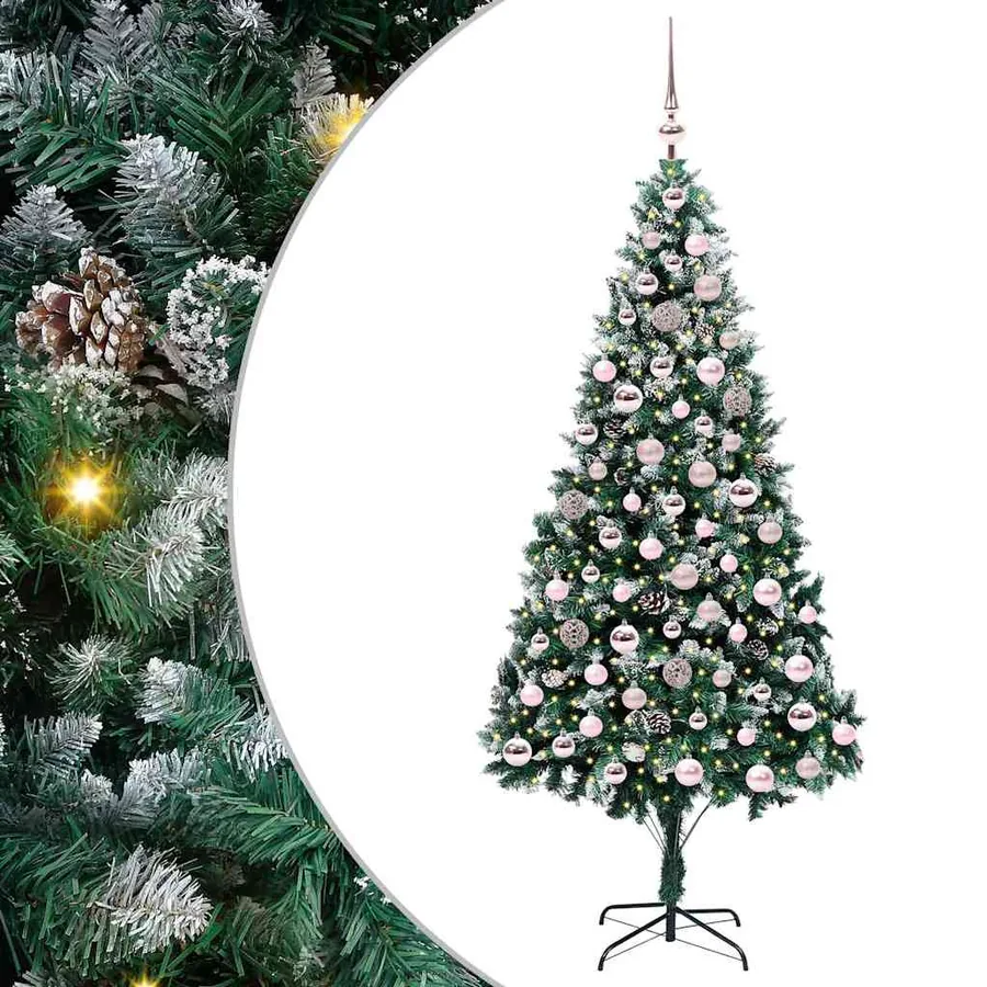 Sapin de Noël artificiel Vert 210 cm PVC, Acier et Plastique - 2