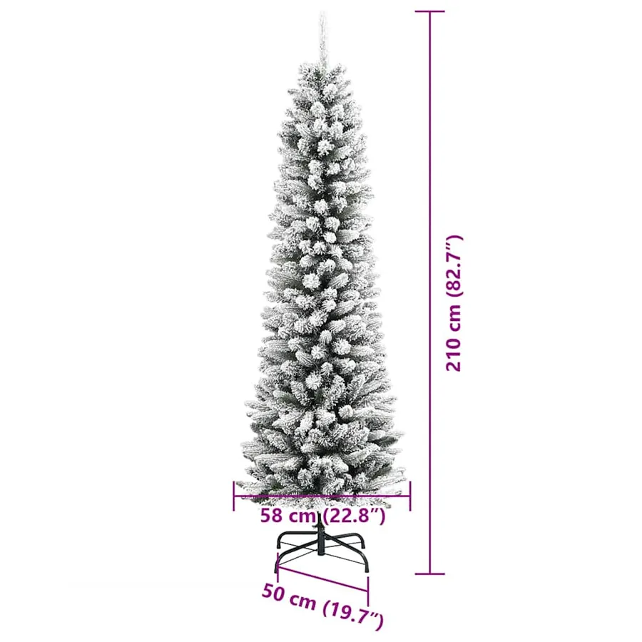 Sapin de Noël artificiel Blanc 210 cm PVC, métal et plastique - 16