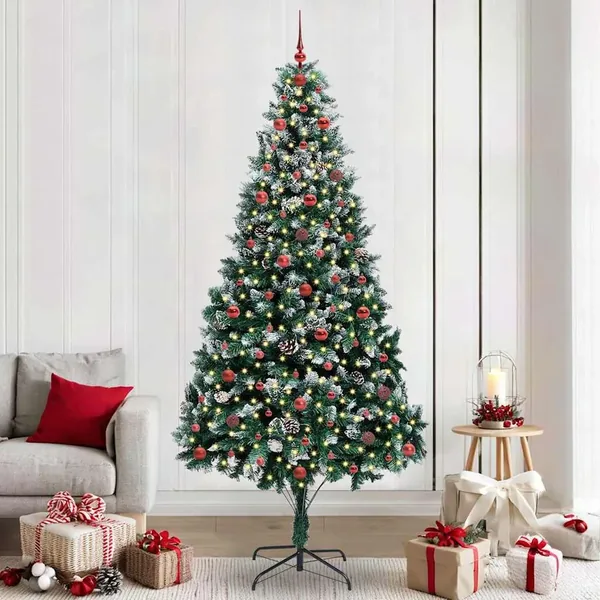 Sapin de Noël artificiel Vert 240 cm PVC, Acier et Plastique