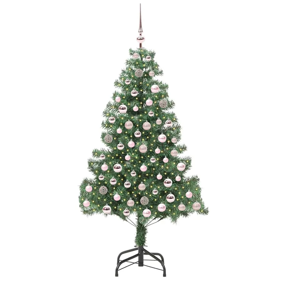 Sapin de Noël avec 300 LED avec support Vert 210 cm PVC - 3