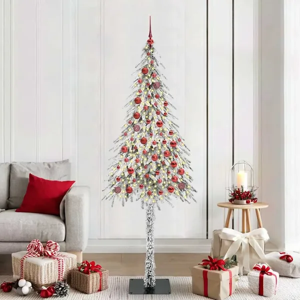 Sapin de Noël avec 300 LED Blanc 210 cm PE et Acier