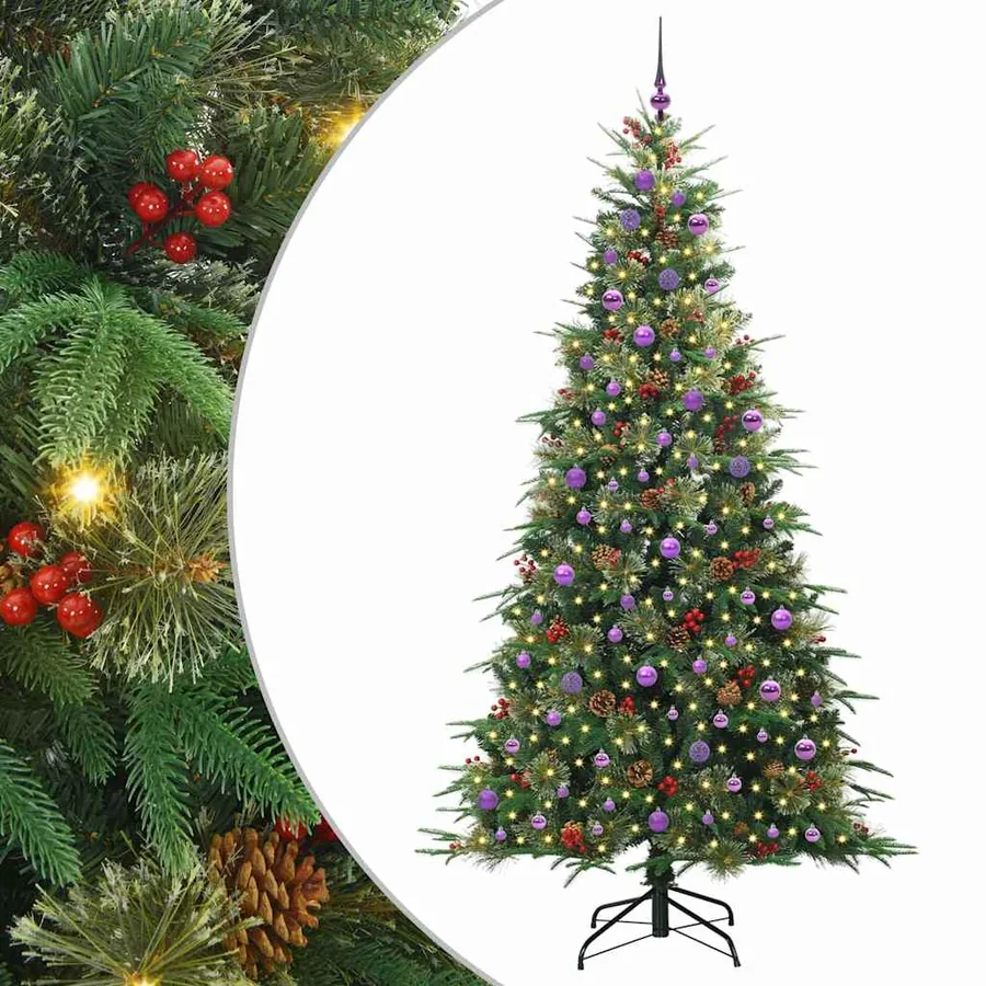 Sapin de Noël Artificiel à Branches Articulées Vert 240 cm - 2