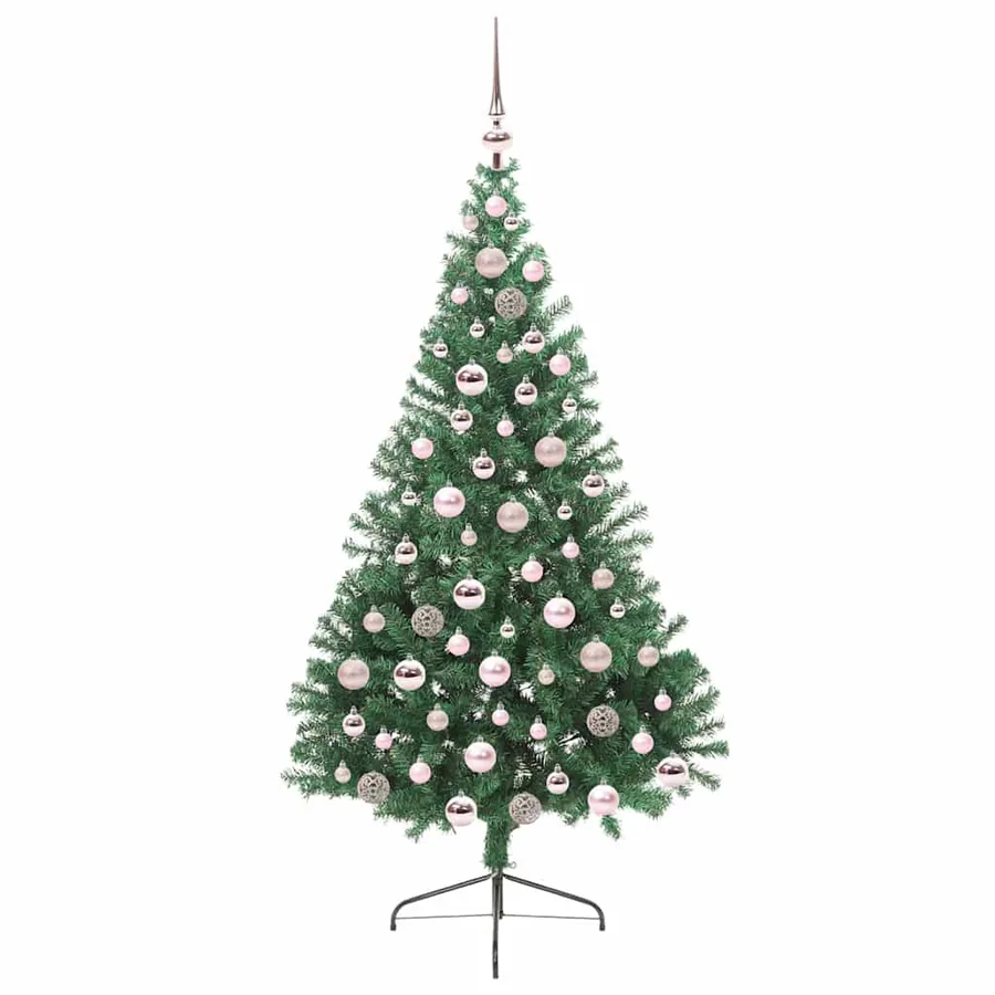 Sapin de Noël artificiel pré-éclairé Vert 180 cm PVC - 4