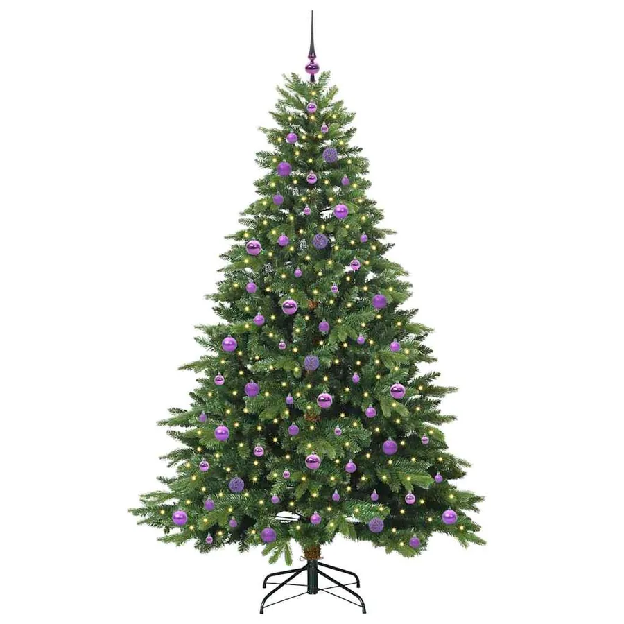 Sapin de Noël artificiel avec 300 LED Vert 210 cm PE et PVC - 3