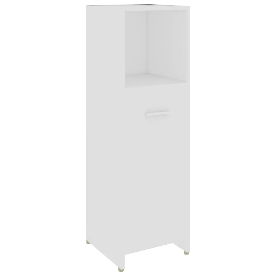 Armoire de salle de bain Blanc 30x30x95 cm Bois d'ingénierie - 2