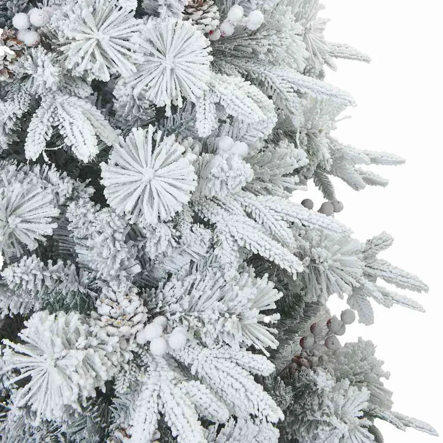 Sapin de Noël Artificiel à Branches Articulées Blanc 240 cm - 11