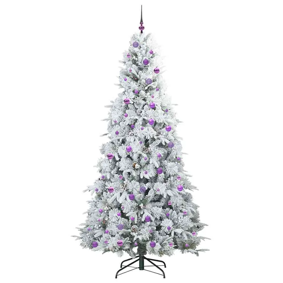 Sapin de Noël Artificiel à Branches Articulées Blanc 240 cm - 4