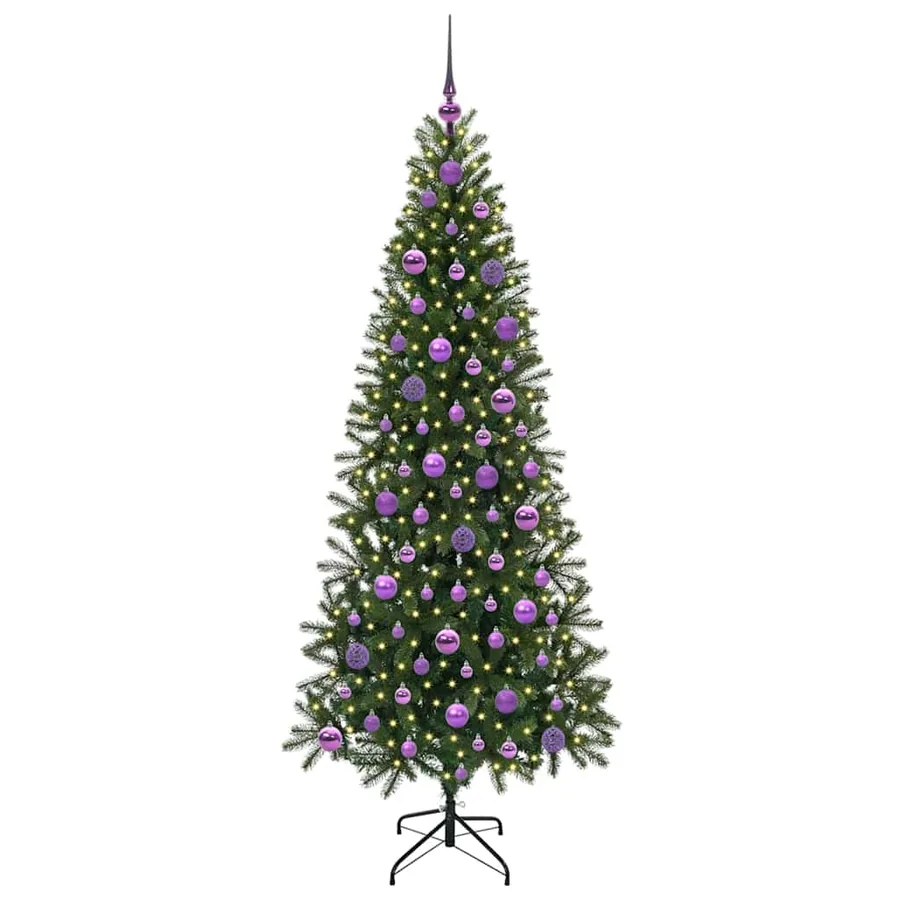 Sapin de Noël artificiel avec 300 LED Vert 180 cm PE et PVC - 3