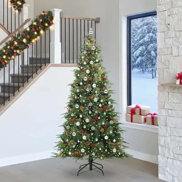 Sapin de Noël Artificiel à Branches Articulées Vert 240 cm