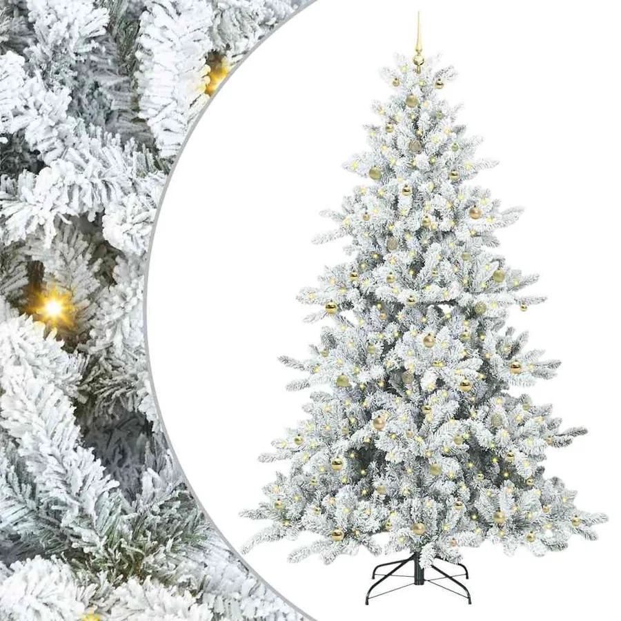 Sapin de Noël Artificiel à Branches Articulées Blanc 240 cm - 2