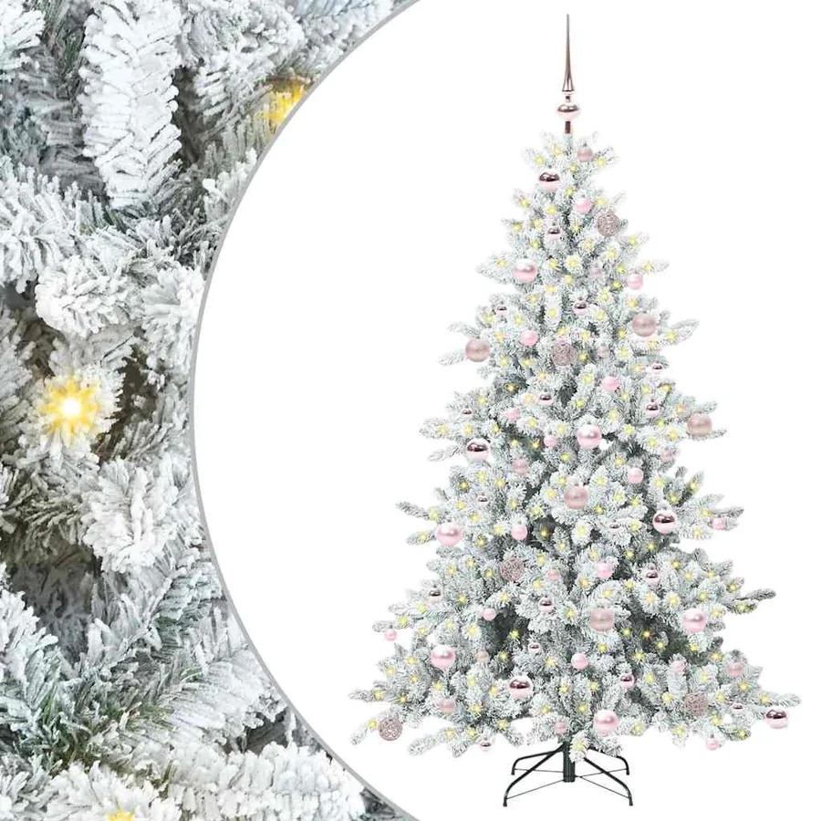 Sapin de Noël Artificiel à Branches Articulées Blanc 180 cm - 2