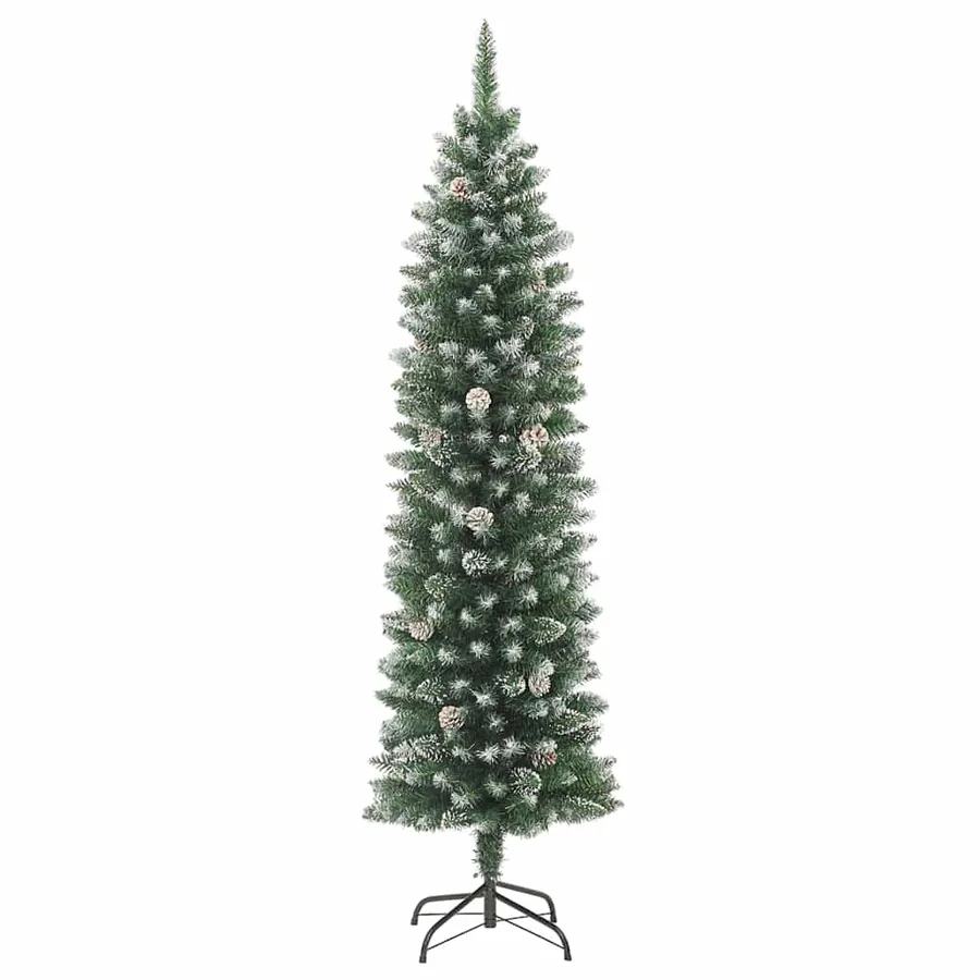 Arbre de Noël artificiel slim avec 300 LED Vert et blanc 240 cm - 5
