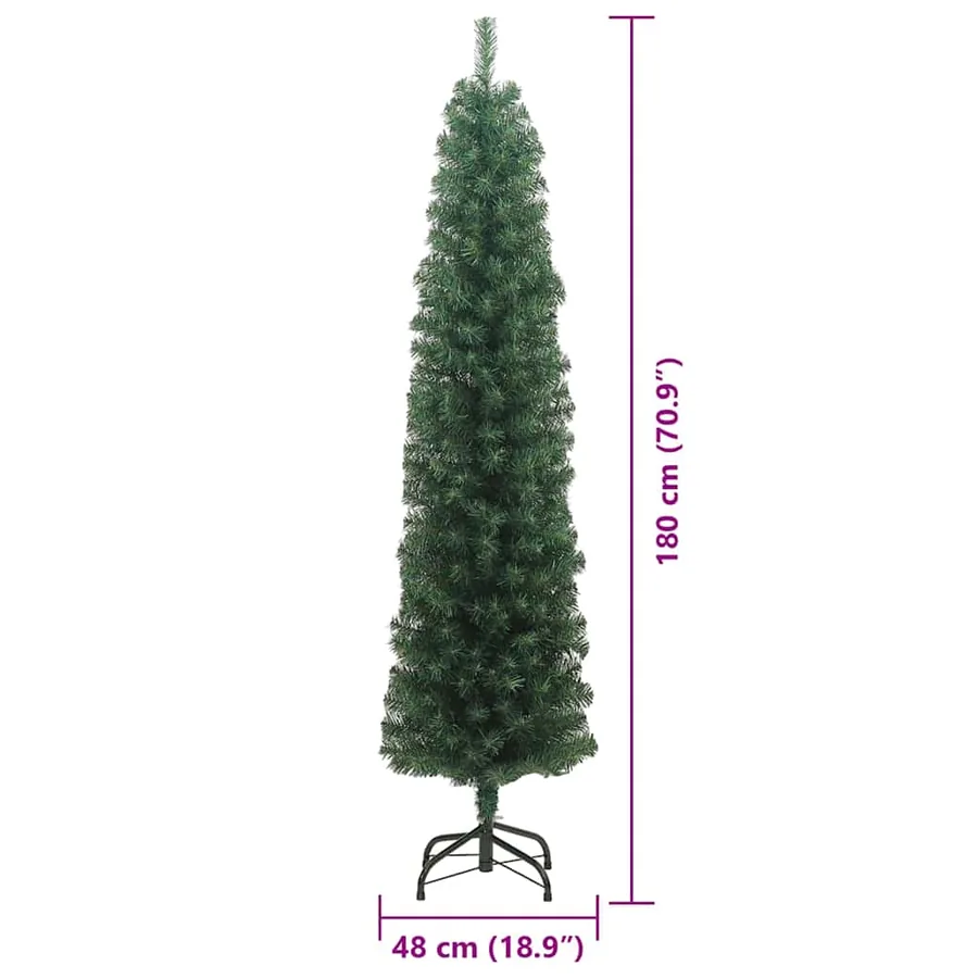 Sapin de Noël artificiel Vert 180 cm PVC et acier et plastique - 13