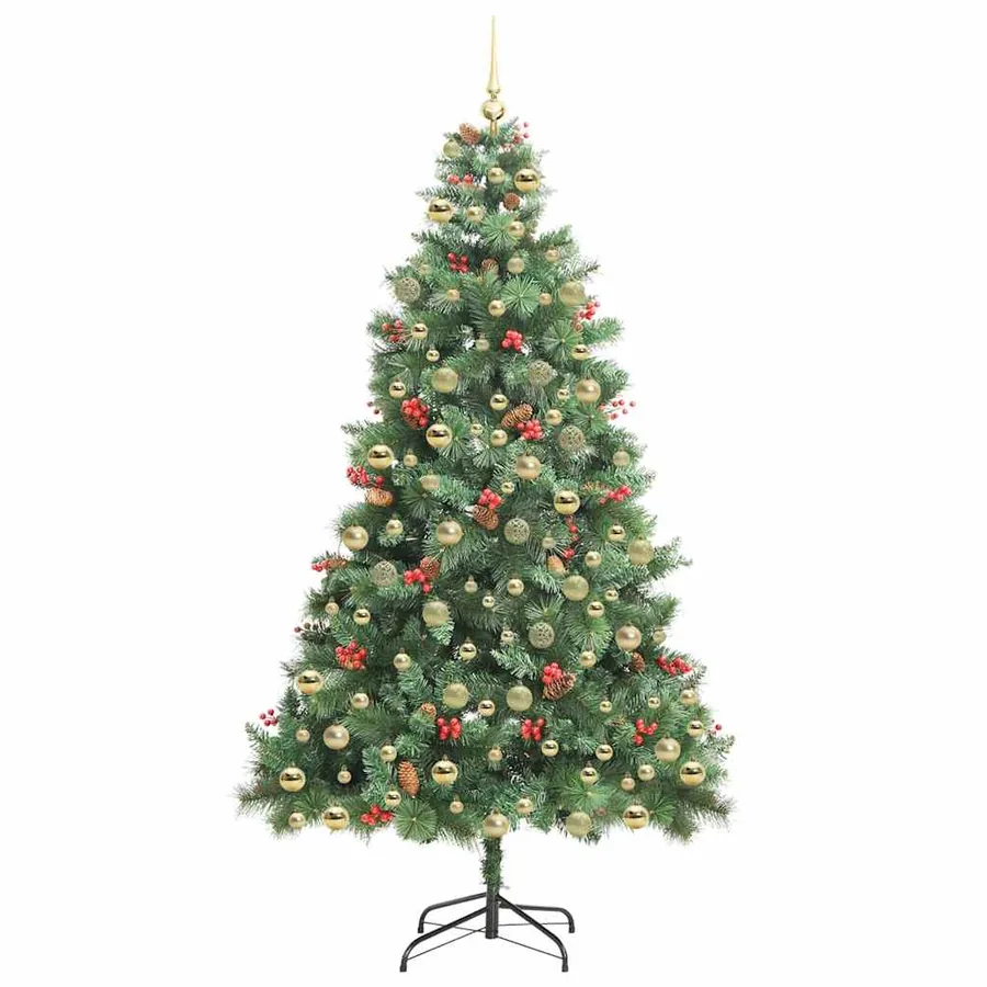 Sapin de Noël artificiel Vert 210 cm PVC et métal - 4