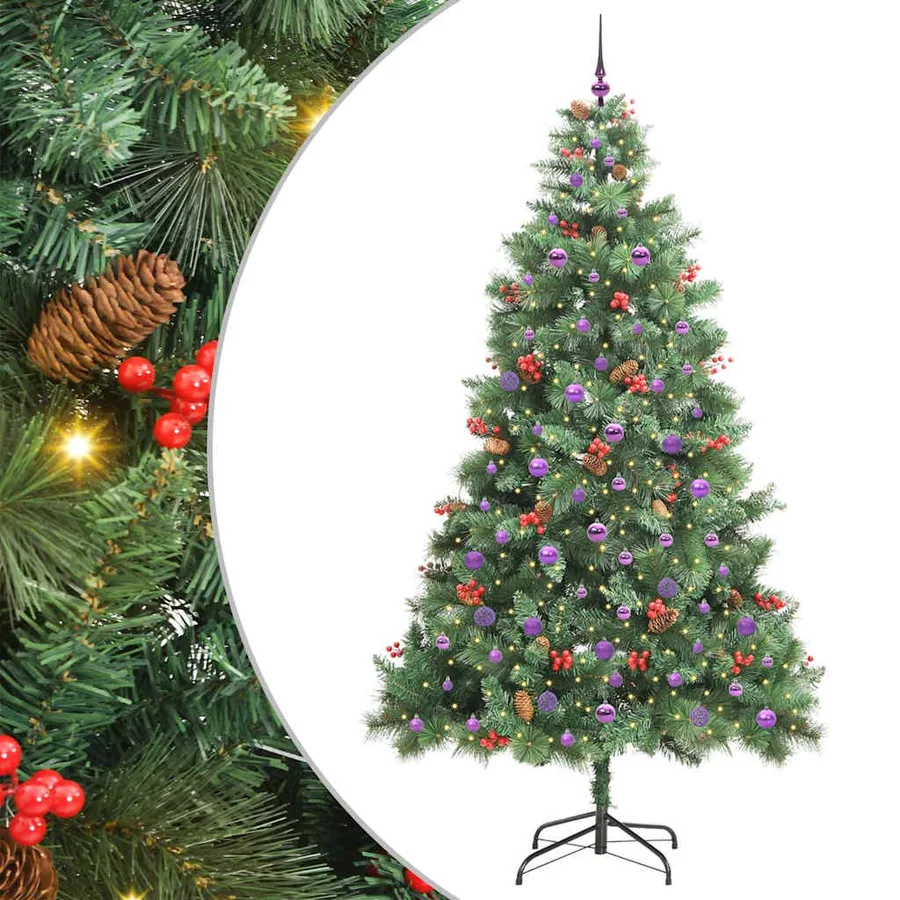 Sapin de Noël artificiel Vert 240 cm PVC et métal - 2