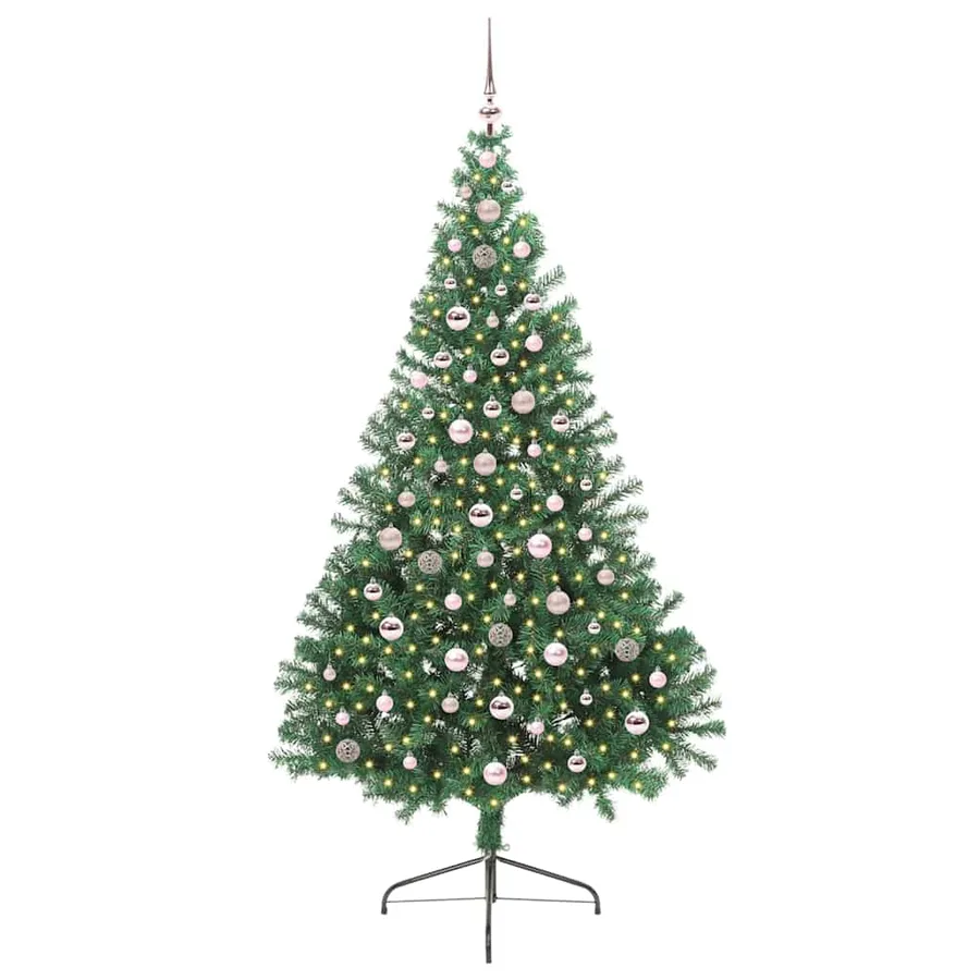 Sapin de Noël artificiel pré-éclairé Vert 240 cm PVC - 3