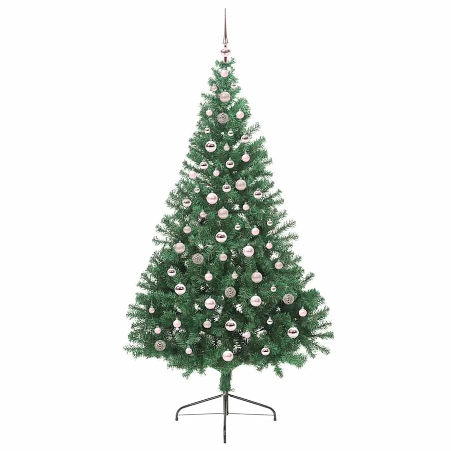 Sapin de Noël artificiel pré-éclairé Vert 240 cm PVC - 4