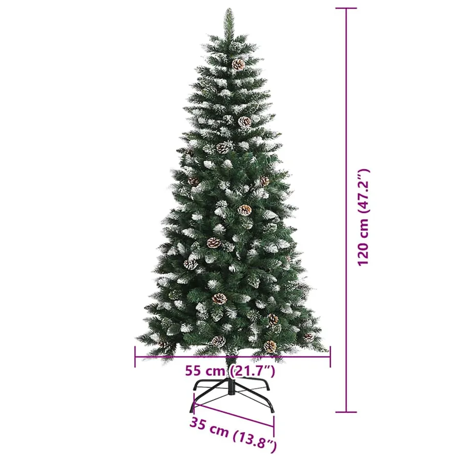 Sapin de Noël artificiel Vert 120 cm PVC, plastique et acier - 16