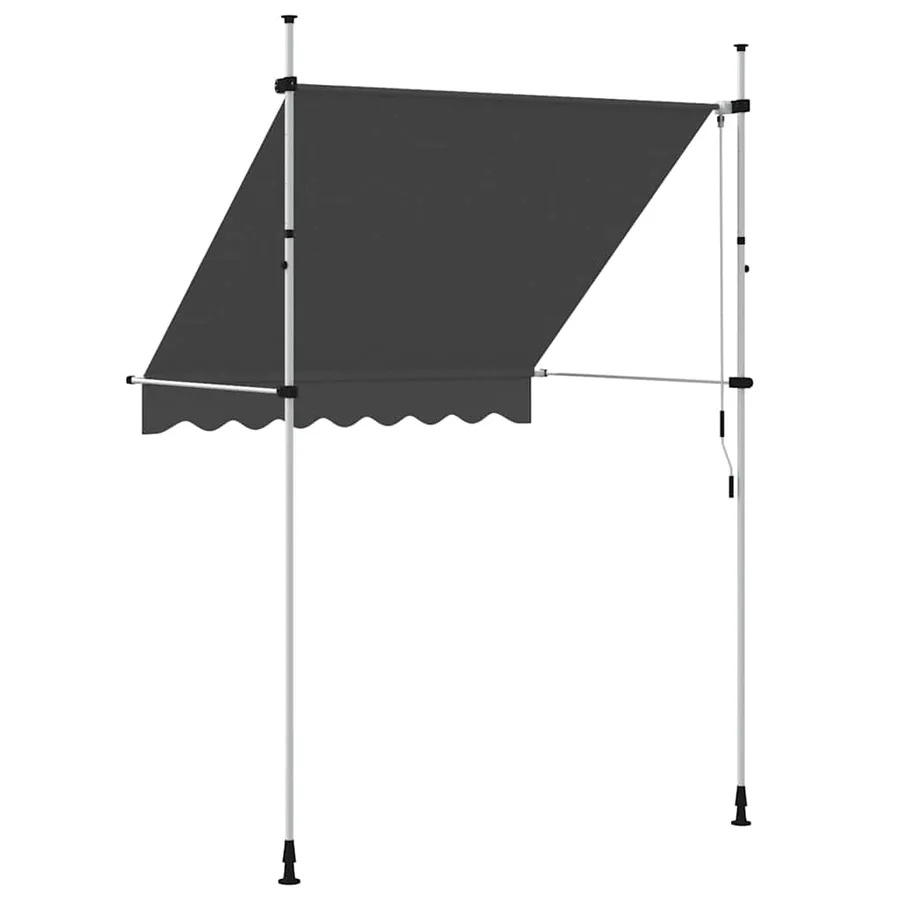 Auvent manuel rétractable 200 cm Anthracite - 5