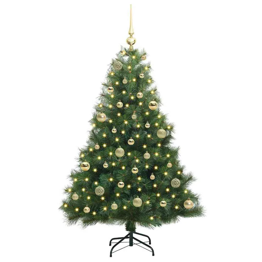 Sapin de Noël artificiel avec 150 LED Vert 150 cm PE et PVC - 3