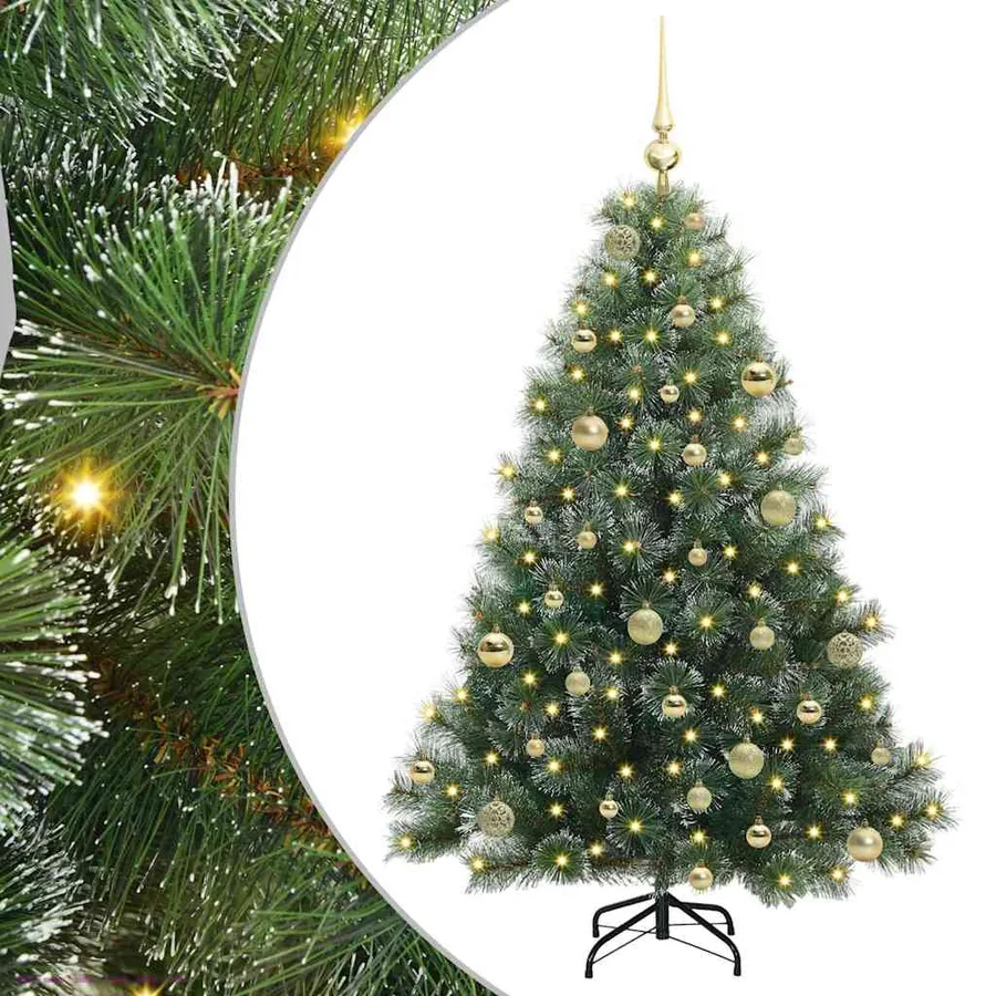 Sapin de Noël artificiel avec 150 LED Vert 150 cm PE et PVC - 2