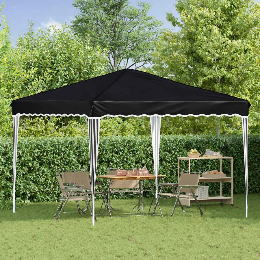 Tente de fête pop-up 288 x 288 x 245 cm Anthracite Tissu Oxford - 3