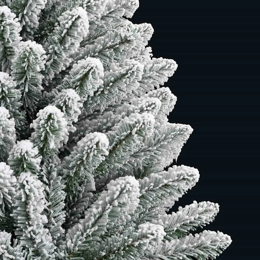 Sapin de Noël artificiel Vert et blanc 150 cm PVC et métal - 8
