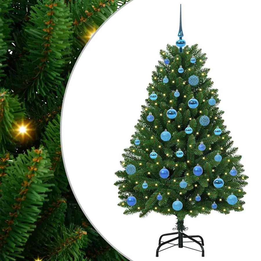 Sapin de Noël artificiel avec 150 LED Vert 150 cm PVC et métal - 2