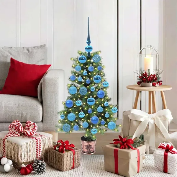 Sapin de Noël avec 150 LED avec support Vert 90 cm PE
