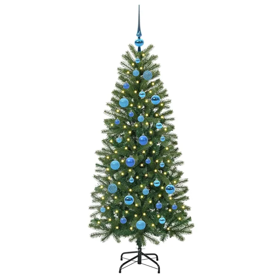 Sapin de Noël artificiel avec 150 LED Vert 150 cm PE et PVC - 3