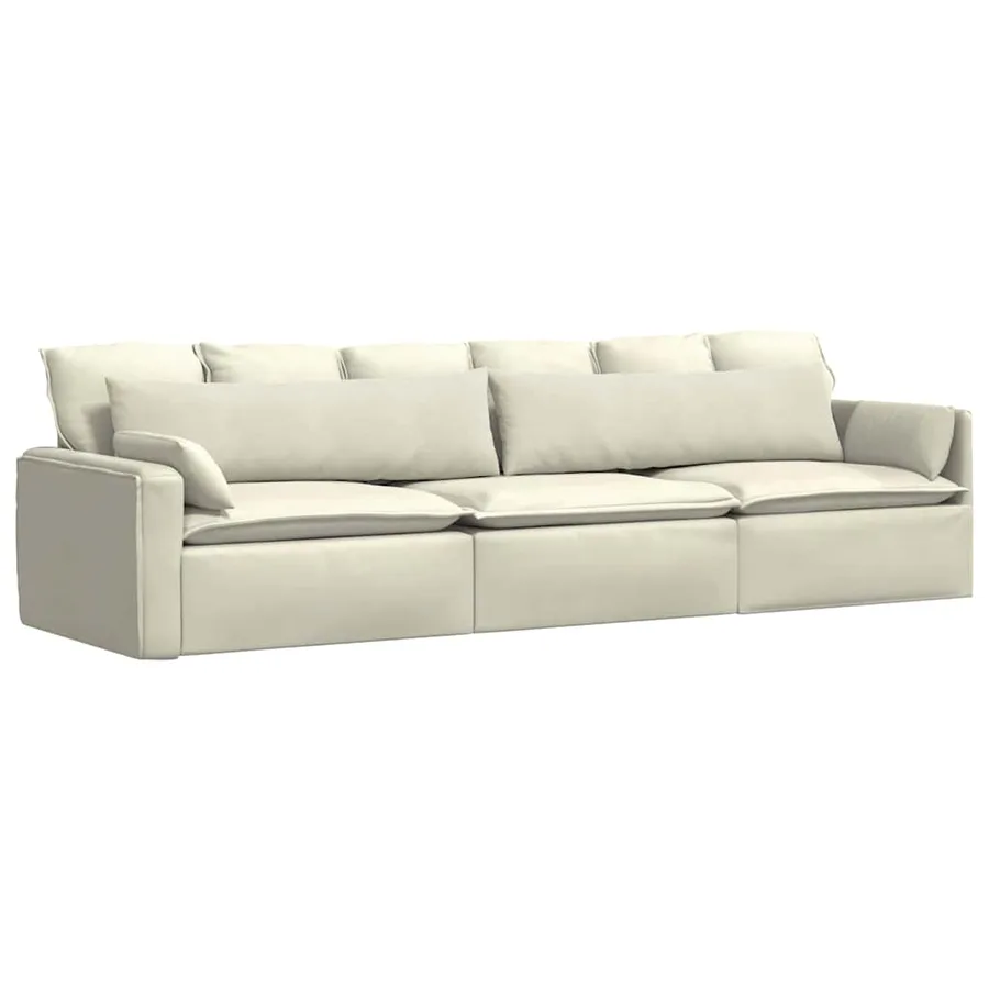 Coussins de canapé 2 pcs Crème 145 x 40 cm - 3