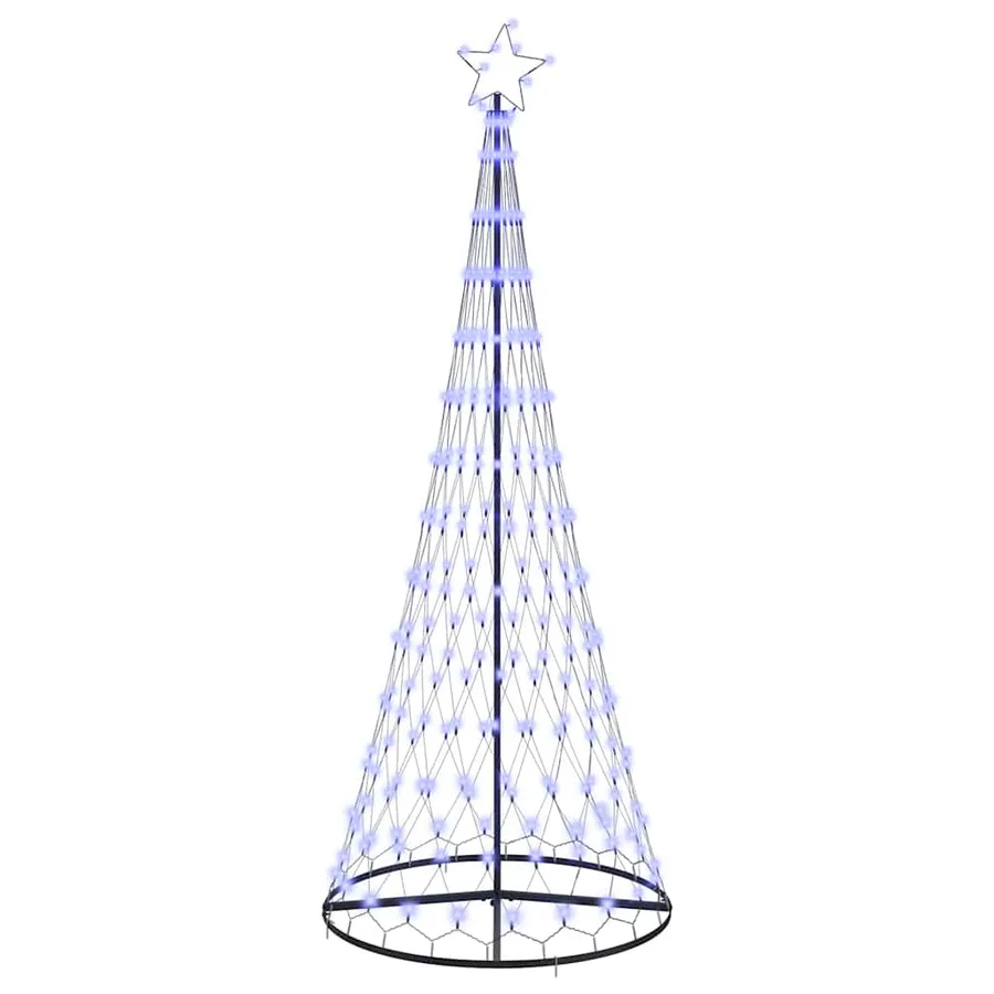 Arbre de Noël LED avec 295 LED avec support Bleu 250 cm Métal - 2