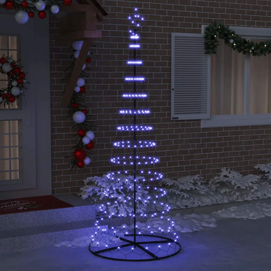 Arbre de Noël LED avec 295 LED avec support Bleu 250 cm Métal - 3