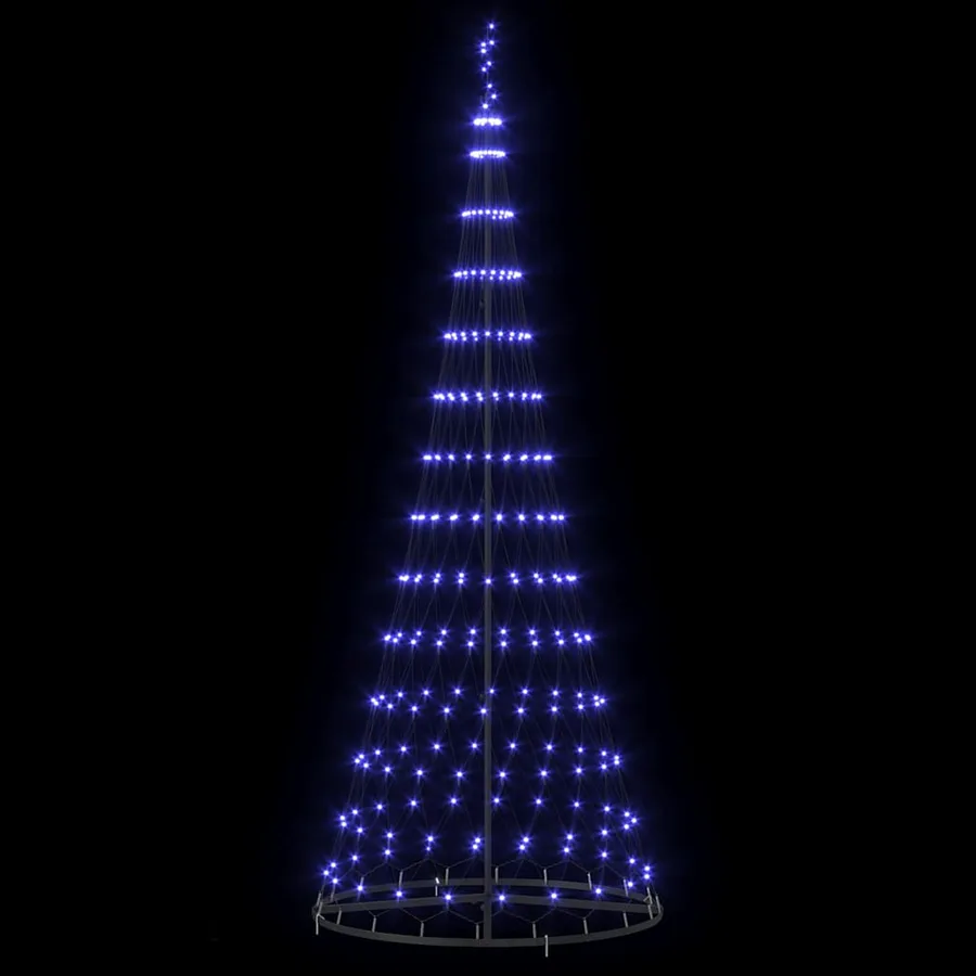 Arbre de Noël LED avec 295 LED avec support Bleu 250 cm Métal - 5