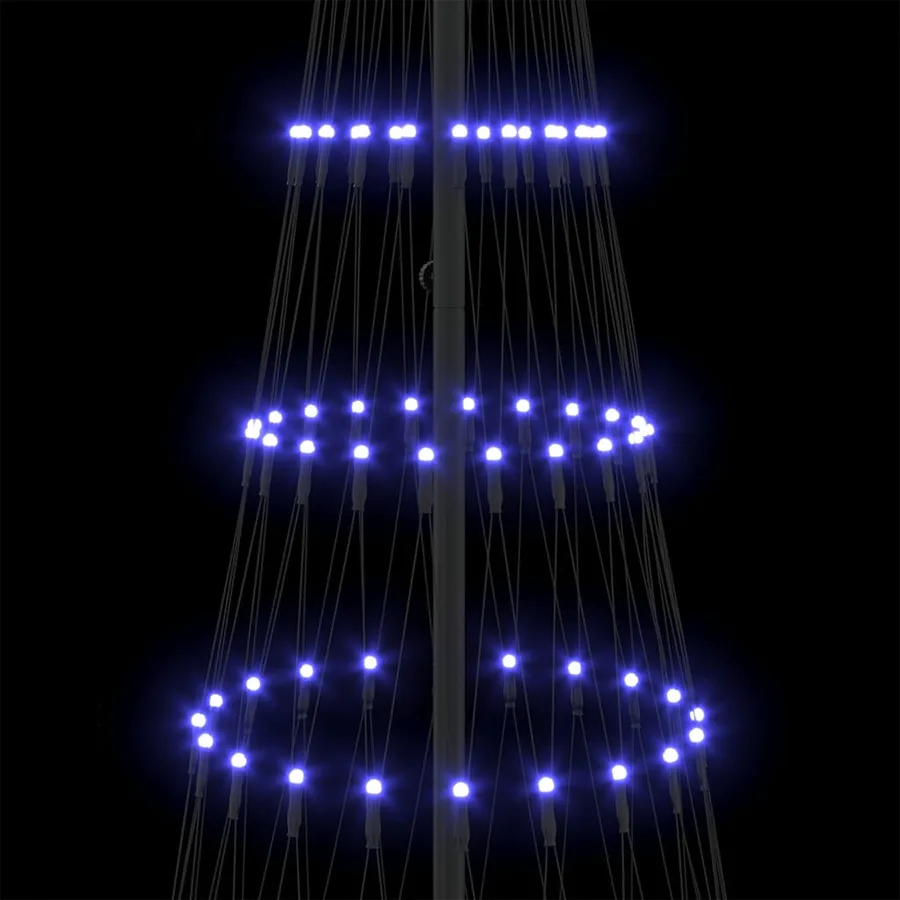 Arbre de Noël LED avec 295 LED avec support Bleu 250 cm Métal - 7