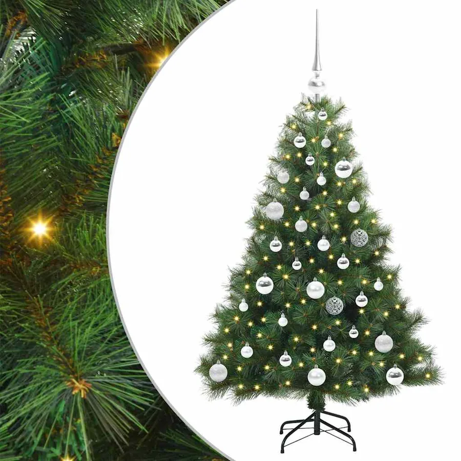 Sapin de Noël artificiel avec 150 LED Vert 120 cm PE et PVC - 2