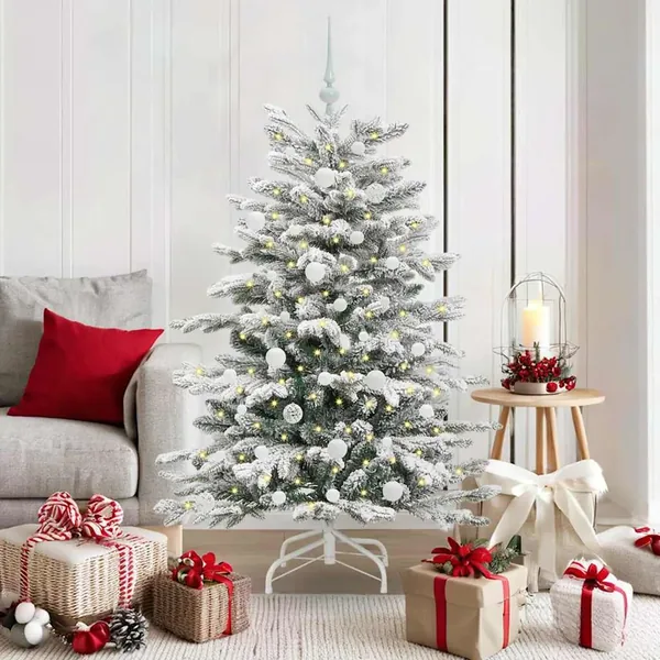 Sapin de Noël Artificiel à Branches Articulées Blanc 150 cm