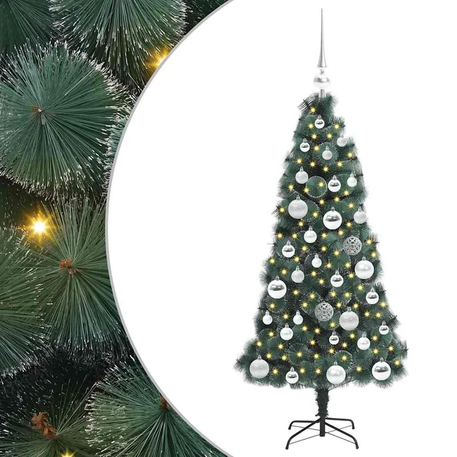 Arbre de Noël artificiel pré-éclairé avec ensemble de boules - 2