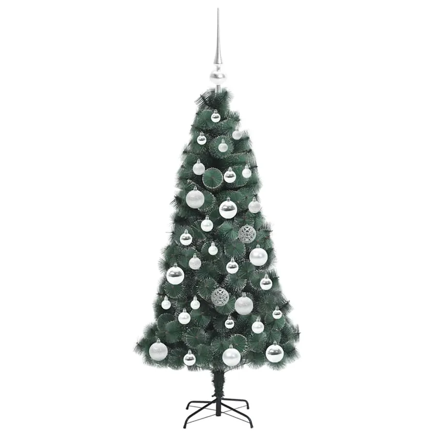 Arbre de Noël artificiel pré-éclairé avec ensemble de boules - 4
