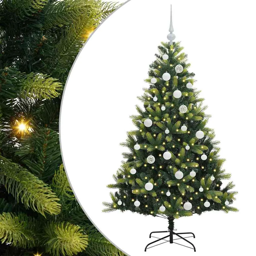 Arbre de Noël artificiel à charnières 150 LED Vert 150 cm - 2