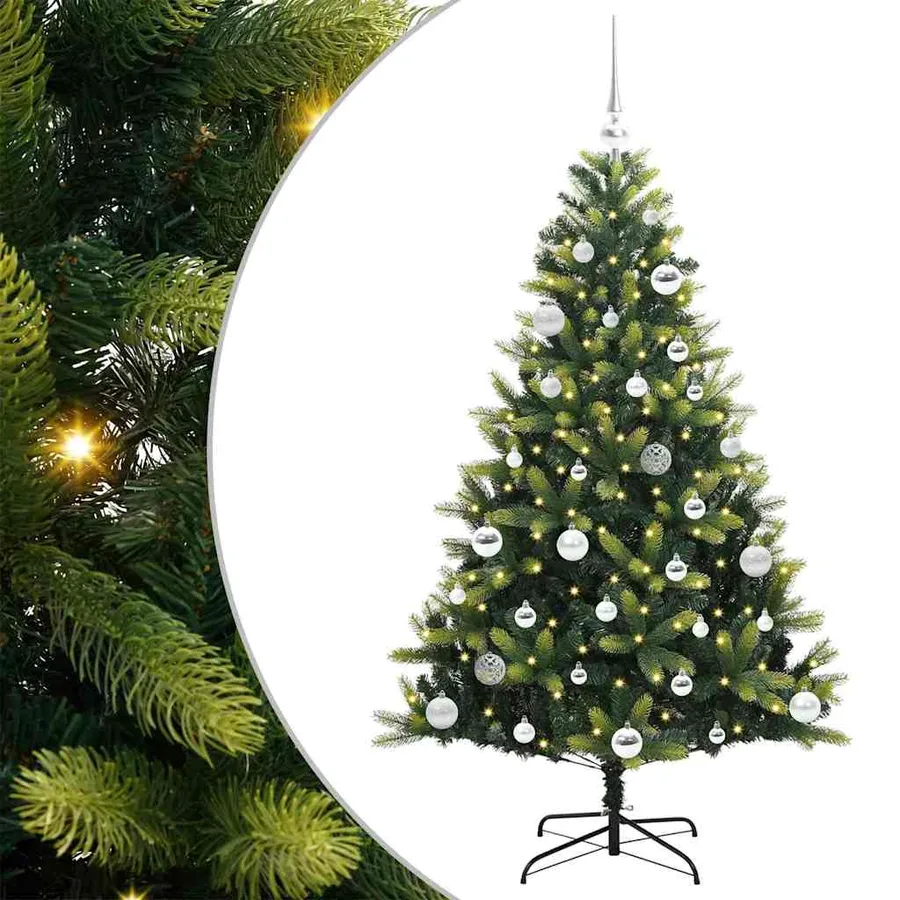 Arbre de Noël artificiel à charnières 150 LED Vert 150 cm - 2