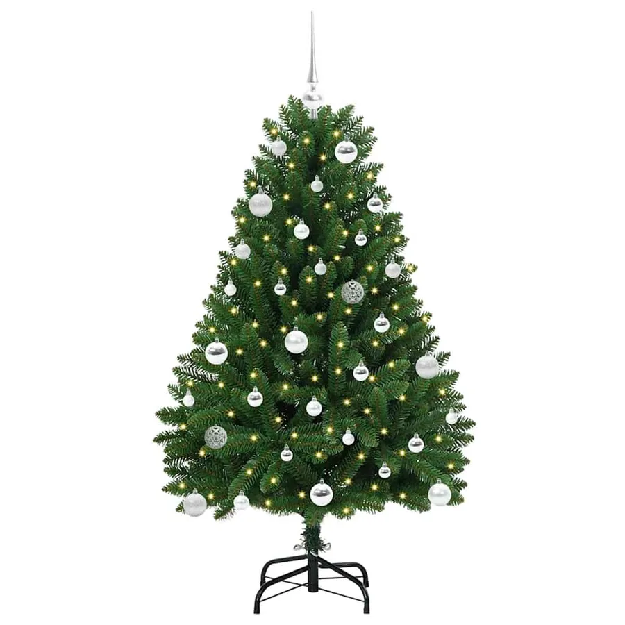Sapin de Noël artificiel avec 150 LED Vert 150 cm PVC et métal - 3
