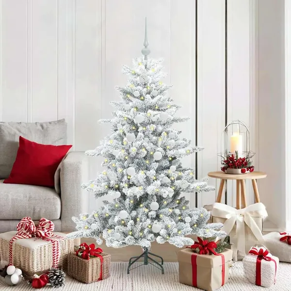 Sapin de Noël Artificiel à Branches Articulées Blanc 150 cm