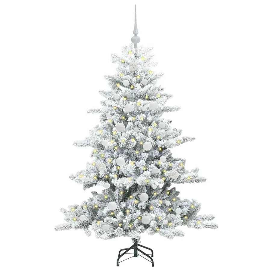 Sapin de Noël Artificiel à Branches Articulées Blanc 150 cm - 3