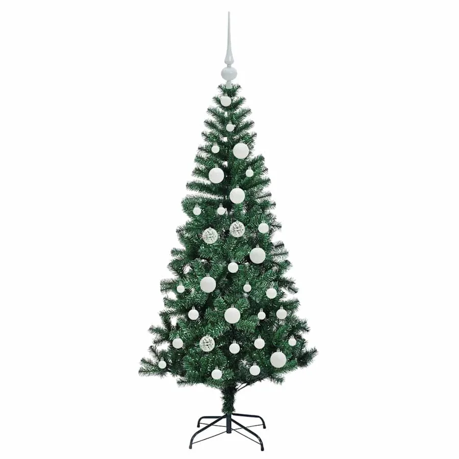 Sapin de Noël artificiel pré-éclairé Vert 120 cm PVC et métal - 4