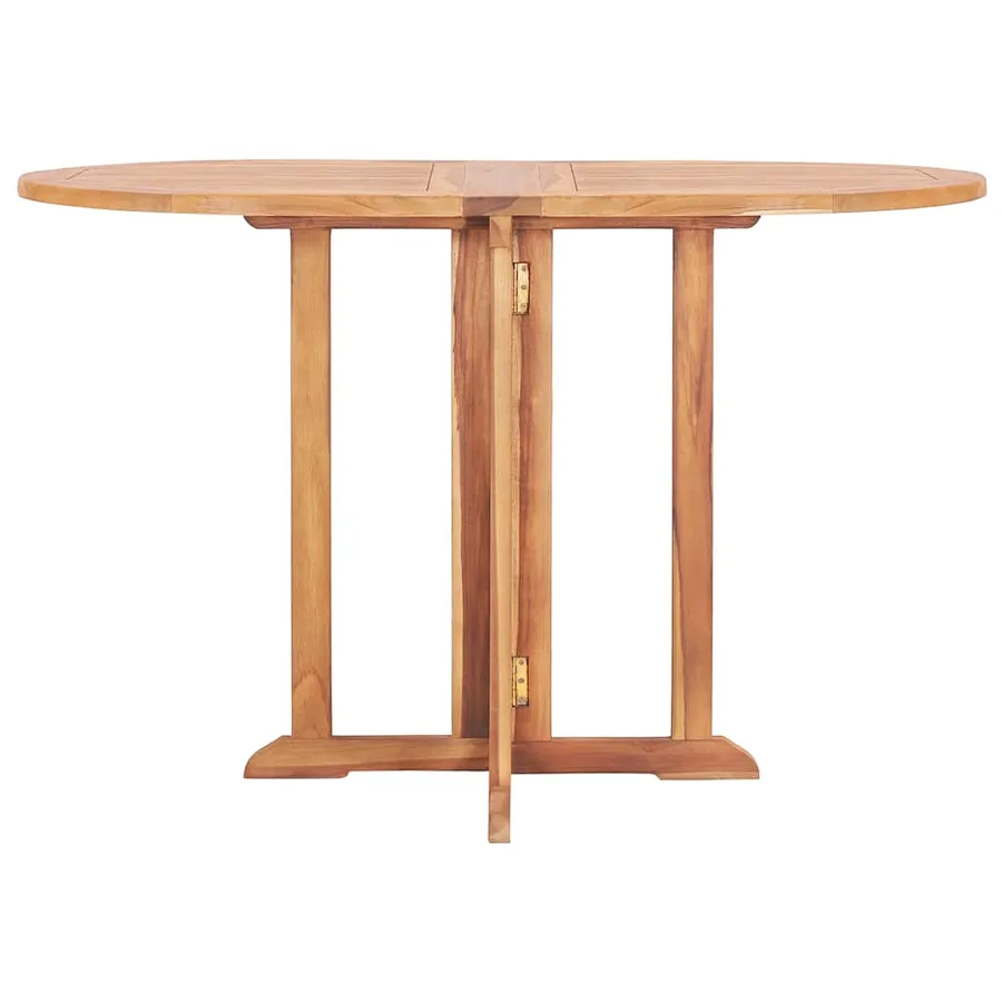 Ensemble à manger d'extérieur pliable 5 pcs Bois solide de teck - 3