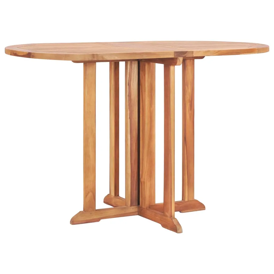 Ensemble à manger d'extérieur pliable 5 pcs Bois solide de teck - 4
