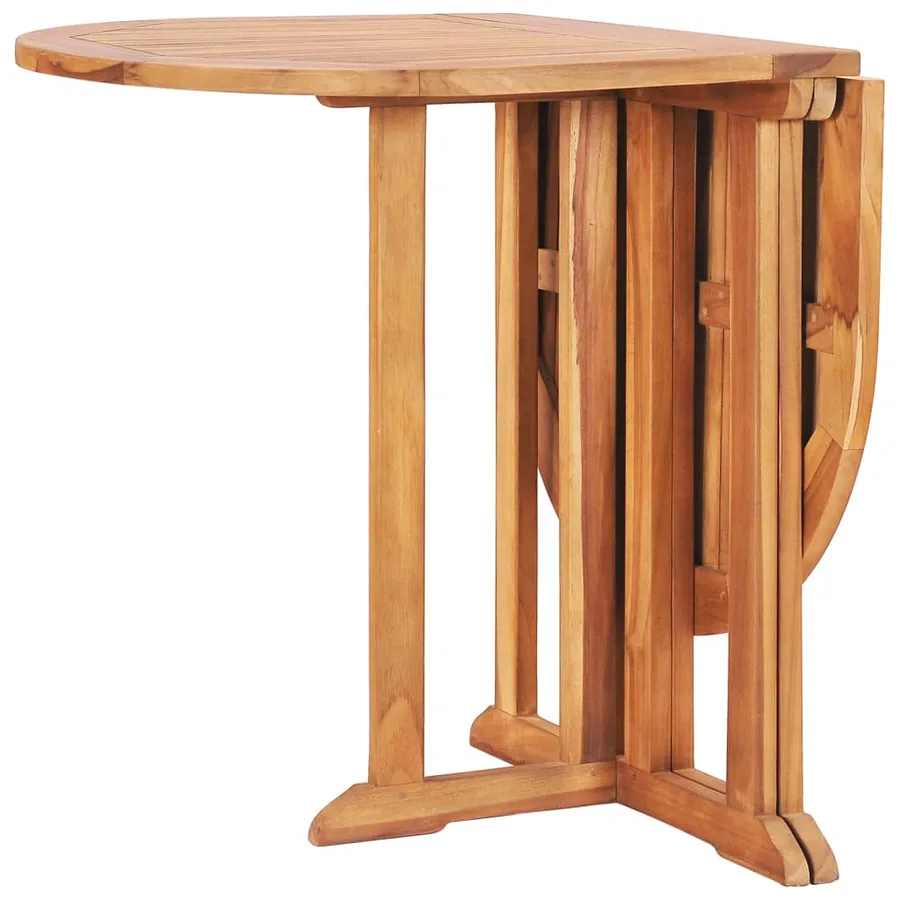 Ensemble à manger d'extérieur pliable 5 pcs Bois solide de teck - 5