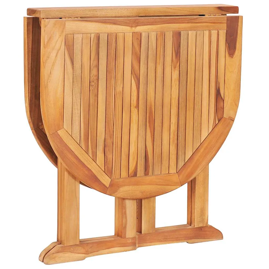 Ensemble à manger d'extérieur pliable 5 pcs Bois solide de teck - 6